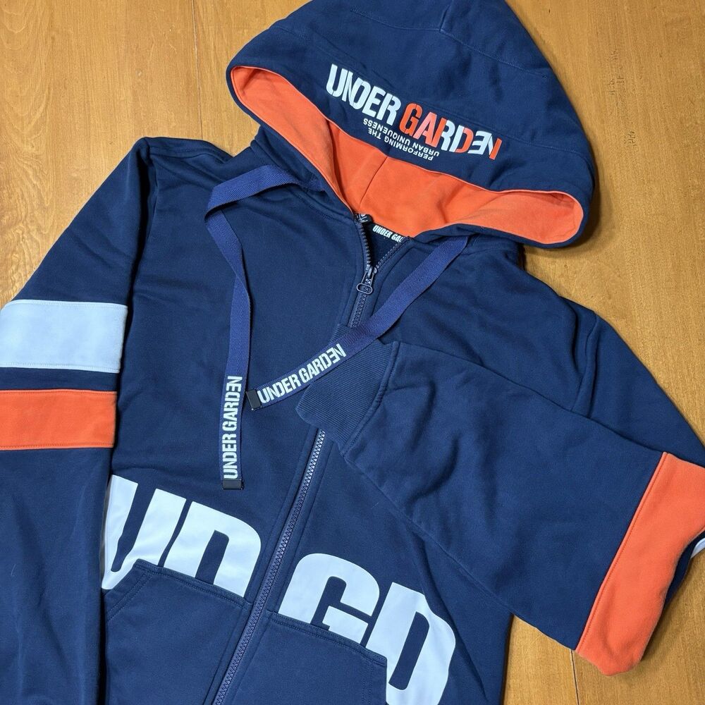 UNDERGARDEN UDGD Hoodie Mens XL Navy Blue Streetwear Graphic Jacket Rare Chinese